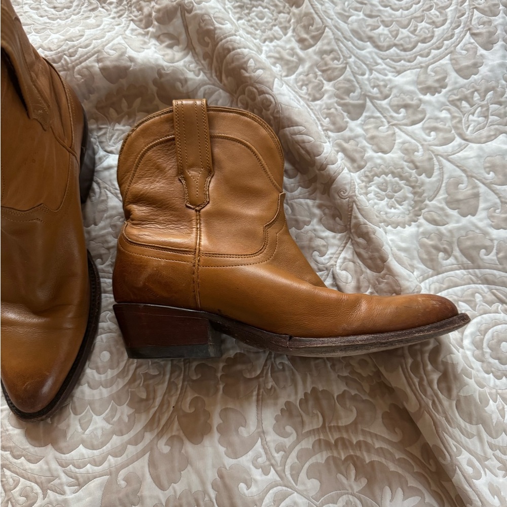 Tecovas Tan Ankle Boots